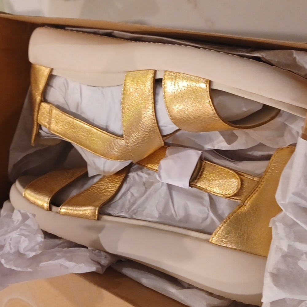 VIONIC HARMONY RX GOLD LEATHER WOMEN'S SANDALS NWB - Picture 7 of 7